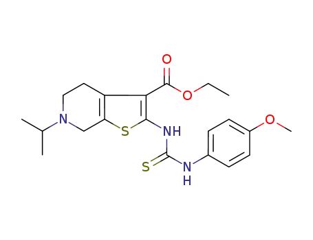 6-isopropyl-2-[3-(4-methoxy-phenyl)-thioureido]-4,5,6,7-tetrahydro-thieno[2,3-<i>c</i>]pyridine-3-carboxylic acid ethyl ester