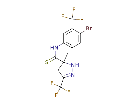 3-methyl-5-trifluoromethyl-3,4-dihydro-2H-pyrazole-3-carbothioic acid (4-bromo-3-trifluoromethyl-phenyl)-amide