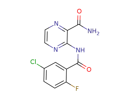 2-피라진카르복사미드, 3-[(5-클로로-2-플루오로벤조일)아미노]-