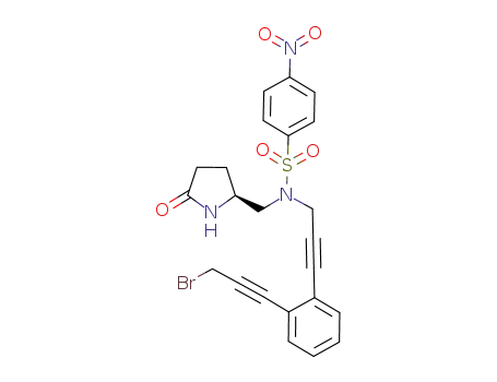 Benzenesulfonamide,
N-[3-[2-(3-bromo-1-propyn-1-yl)phenyl]-2-propyn-1-yl]-4-nitro-N-[[(2S)-5
-oxo-2-pyrrolidinyl]methyl]-