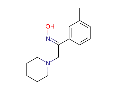 Molecular Structure of 53749-99-8 ((E)-2-(piperidin-1-yl)-1-(m-tolyl)ethan-1-one oxime)