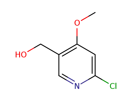 Molecular Structure of 1263059-66-0 ((6-Chloro-4-methoxypyridin-3-yl)methanol)