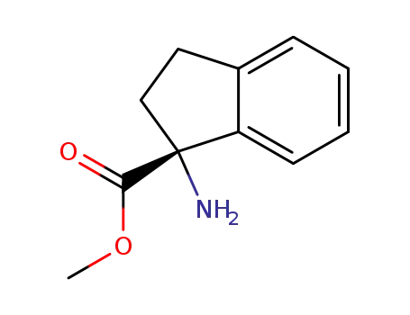 Molecular Structure of 166735-12-2 (1H-Indene-1-carboxylicacid,1-amino-2,3-dihydro-,methylester,(R)-(9CI))