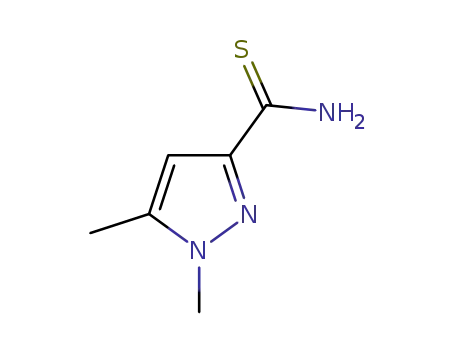 Molecular Structure of 465514-35-6 (1,5-DIMETHYL-1H-PYRAZOLE-3-CARBOTHIOAMIDE, 95%+)