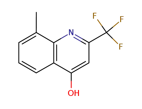 Molecular Structure of 1701-19-5 (4-HYDROXY-8-METHYL-2-(TRIFLUOROMETHYL)QUINOLINE)