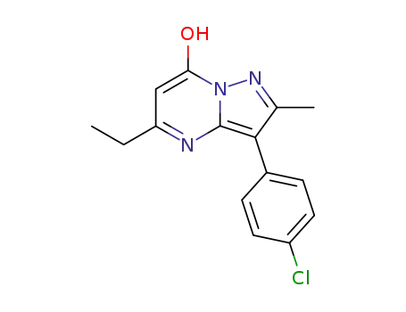 3-(4-chloro-phenyl)-5-ethyl-2-methyl-pyrazolo[1,5-<i>a</i>]pyrimidin-7-ol