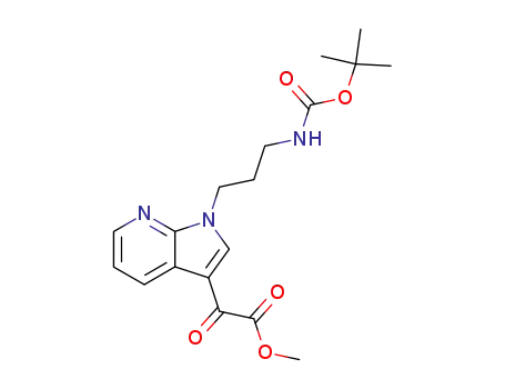 [1-(3-<i>tert</i>-butoxycarbonylamino-propyl)-1<i>H</i>-pyrrolo[2,3-<i>b</i>]pyridin-3-yl]-oxo-acetic acid methyl ester