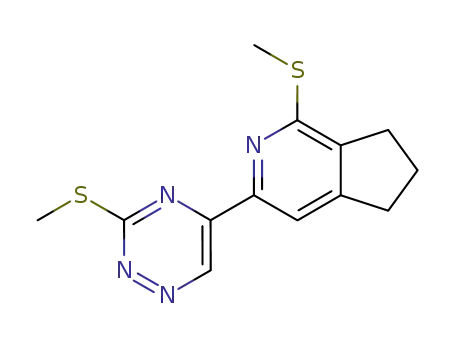 Molecular Structure of 287102-85-6 (5H-Cyclopenta[c]pyridine,
6,7-dihydro-1-(methylthio)-3-[3-(methylthio)-1,2,4-triazin-5-yl]-)