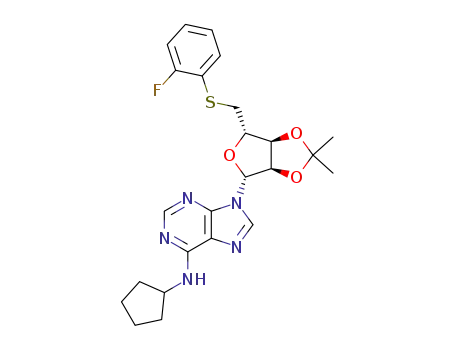 Adenosine,
N-cyclopentyl-5'-S-(2-fluorophenyl)-2',3'-O-(1-methylethylidene)-5'-thio-