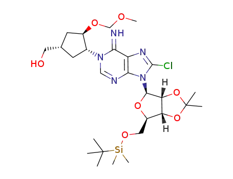 8-chloro-N-1-[(1R,2R,4S)-2-methoxymethyloxy-4-(hydroxymethyl)cyclopentyl]-5'-O-(tert-butyldimethylsilyl)-2',3'-O-isopropylideneadenosine