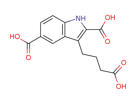 Molecular Structure of 714950-73-9 (3-(3-carboxy-propyl)-1<i>H</i>-indole-2,5-dicarboxylic acid)