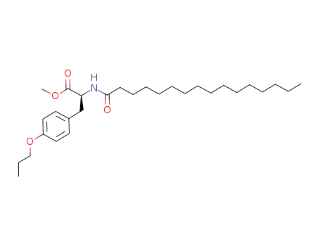 Molecular Structure of 935548-26-8 (2-hexadecanoylamino-3-(4-propoxy-phenyl)-propionic acid methyl ester)
