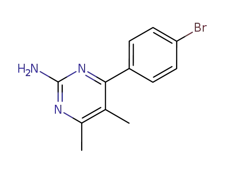 Molecular Structure of 913322-61-9 (4-(4-BROMOPHENYL)-5,6-DIMETHYLPYRIMIDIN-2-AMINE)