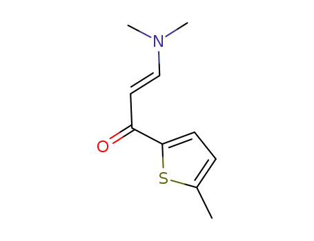 Molecular Structure of 90815-53-5 (3-(DIMETHYLAMINO)-1-(5-METHYLTHIOPHEN-2-YL)PROP-2-EN-1-ONE)
