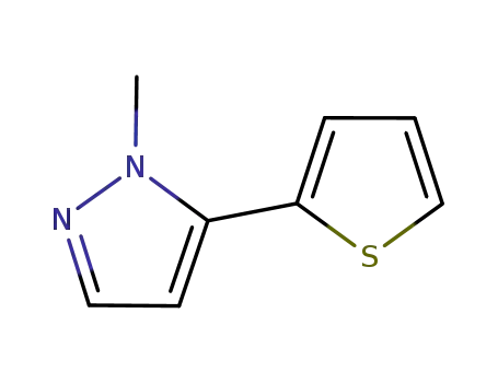 Molecular Structure of 876316-68-6 (1-methyl-5-(thiophen-2-yl)-1H-pyrazole)