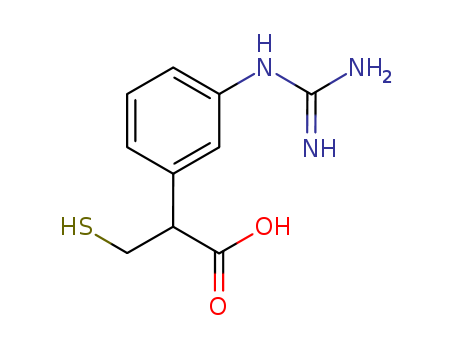 Benzeneacetic acid, 3-[(aminoiminomethyl)amino]-a-(mercaptomethyl)-,(-)