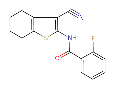 Benzamide, N-(3-cyano-4,5,6,7-tetrahydrobenzo[b]thien-2-yl)-2-fluoro-