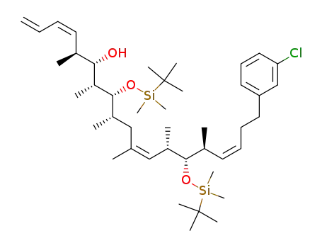 (3Z,11Z,16Z)-(5S,6S,7R,8R,9S,13S,14S,15S)-8,14-Bis-(tert-butyl-dimethyl-silanyloxy)-19-(3-chloro-phenyl)-5,7,9,11,13,15-hexamethyl-nonadeca-1,3,11,16-tetraen-6-ol
