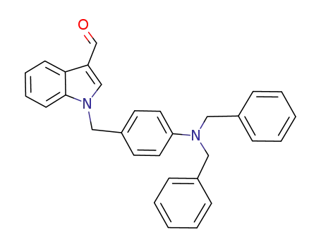 1-(4-dibenzylamino-benzyl)-1<i>H</i>-indole-3-carbaldehyde