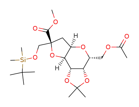 (3aS,4R,5aR,7S,8aS,8bR)-4-Acetoxymethyl-7-(tert-butyl-dimethyl-silanyloxymethyl)-2,2-dimethyl-hexahydro-[1,3]dioxolo[4,5]furo[2,3-b]pyran-7-carboxylic acid methyl ester