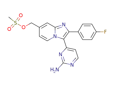 Imidazo[1,2-a]pyridine-7-methanol,3-(2-amino-4-pyrimidinyl)-2-(4-fluorophenyl)-, 7-methanesulfonate