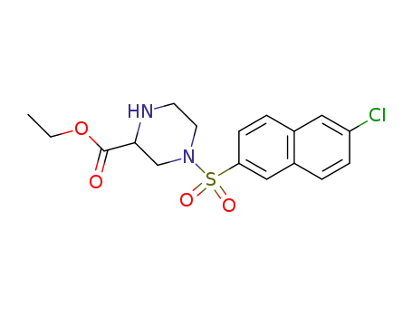 2-Piperazinecarboxylic acid, 4-[(6-chloro-2-naphthalenyl)sulfonyl]-, ethyl
ester