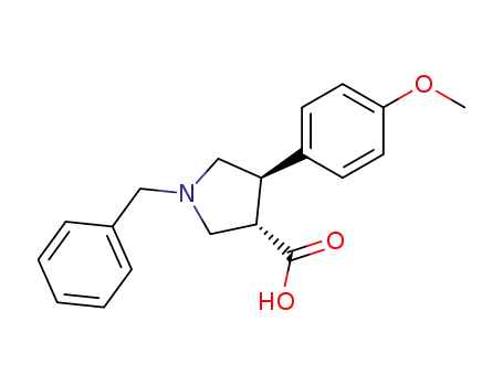 Molecular Structure of 939757-59-2 (1-BENZYL-4-(4-METHOXY-PHENYL)-PYRROLIDINE-3-CARBOXYLIC ACID)