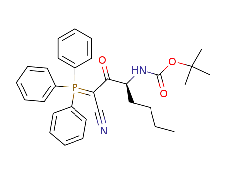 Carbamic acid,
[(1S)-1-[cyano(triphenylphosphoranylidene)acetyl]pentyl]-,
1,1-dimethylethyl ester