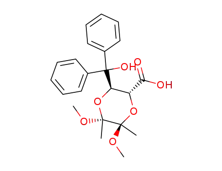 1,4-Dioxane-2-carboxylic acid,
3-(hydroxydiphenylmethyl)-5,6-dimethoxy-5,6-dimethyl-,
(2R,3R,5R,6R)-