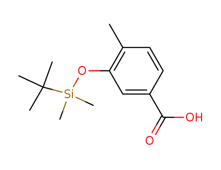 Molecular Structure of 135865-51-9 (Benzoic acid, 3-[[(1,1-dimethylethyl)dimethylsilyl]oxy]-4-methyl-)