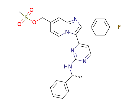 Imidazo[1,2-a]pyridine-7-methanol,2-(4-fluorophenyl)-3-[2-[[(1R)-1-phenylethyl]amino]-4-pyrimidinyl]-,7-methanesulfonate