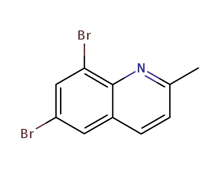 Molecular Structure of 90767-27-4 (6,8-dibromo-2-methylquinoline)