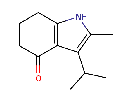 Molecular Structure of 7273-14-5 (4H-Indol-4-one, 1,5,6,7-tetrahydro-2-methyl-3-(1-methylethyl)-)