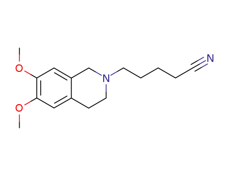 Molecular Structure of 916993-87-8 (5-(6,7-dimethoxy-3,4-dihydroisoquinolin-2(1H)-yl)pentanenitrile)