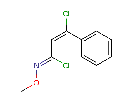 Molecular Structure of 938452-31-4 ((Z,E)-O-methyl-β-chlorocinnamohydroximoyl chloride)