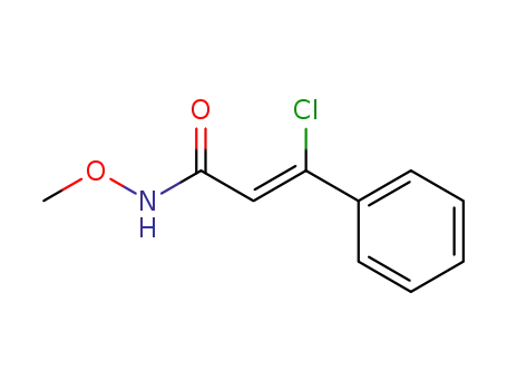 Molecular Structure of 938452-27-8 (3-chloro-<i>N</i>-methoxy-3-phenyl-acrylamide)