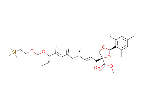 (2R,4R)-4-[(2E,7E)-(4S,9S)-1-Hydroxy-4,8-dimethyl-6-methylene-9-(2-trimethylsilanyl-ethoxymethoxy)-undeca-2,7-dienyl]-2-(2,4,6-trimethyl-phenyl)-[1,3]dioxolane-4-carboxylic acid methyl ester