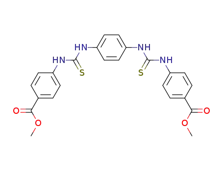Molecular Structure of 442847-56-5 (Benzoic acid, 4,4'-[1,4-phenylenebis(iminocarbonothioylimino)]bis-,
dimethyl ester)