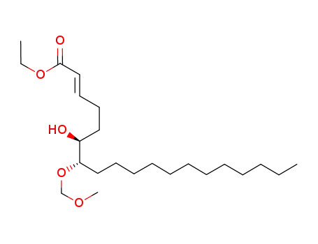Molecular Structure of 676441-64-8 (2-Nonadecenoic acid, 6-hydroxy-7-(methoxymethoxy)-, ethyl ester,
(2E,6S,7S)-)