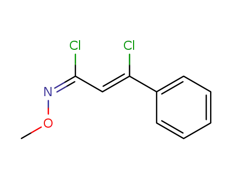 Molecular Structure of 938452-29-0 ((E,Z)-O-methyl-β-chlorocinnamohydroximoyl chloride)