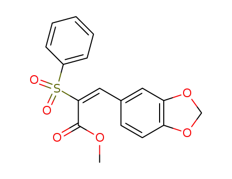 2-Propenoic acid, 3-(1,3-benzodioxol-5-yl)-2-(phenylsulfonyl)-, methyl
ester
