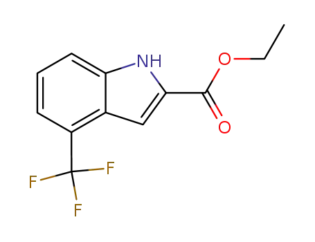 Molecular Structure of 317-60-2 (ETHYL 4-TRIFLUOROMETHYLINDOLE-2-CARBOXYLATE)