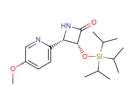 2-Azetidinone, 4-(5-methoxy-2-pyridinyl)-3-[[tris(1-methylethyl)silyl]oxy]-,
(3R,4S)-