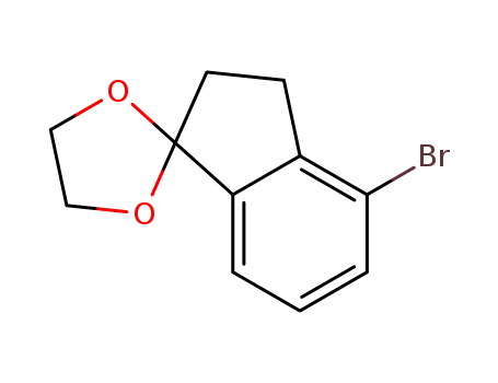 Molecular Structure of 908334-04-3 (4-Bromo-1,1-(ethylenedioxo)-indane)