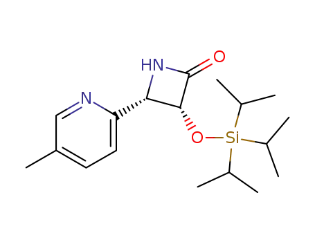 2-Azetidinone, 4-(5-methyl-2-pyridinyl)-3-[[tris(1-methylethyl)silyl]oxy]-,
(3R,4S)-