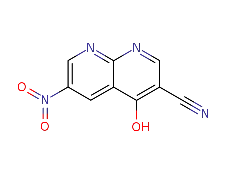 Molecular Structure of 305370-83-6 (1,4-dihydro-6-nitro-4-oxo-1,8-naphthyridine-3-carbonitrile)