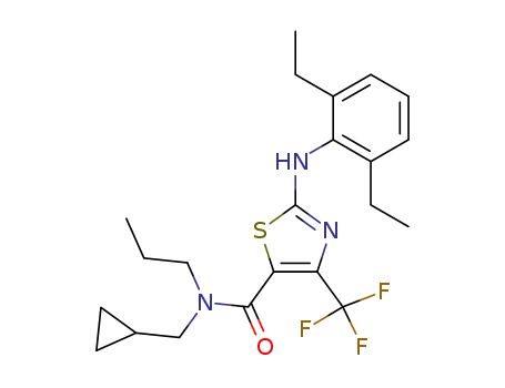 2-(2,6-diethyl-phenylamino)-4-trifluoromethyl-thiazole-5-carboxylic acid cyclopropylmethyl-propyl-amide