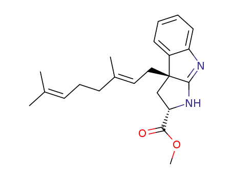 (2S,3aR)-3a-((E)-3,7-Dimethyl-octa-2,6-dienyl)-1,2,3,3a-tetrahydro-pyrrolo[2,3-b]indole-2-carboxylic acid methyl ester