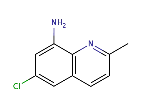 Molecular Structure of 61854-63-5 (6-Chloro-2-Methylquinolin-8-aMine)