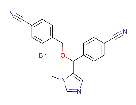 3-Bromo-4-[(4-cyano-phenyl)-(3-methyl-3H-imidazol-4-yl)-methoxymethyl]-benzonitrile